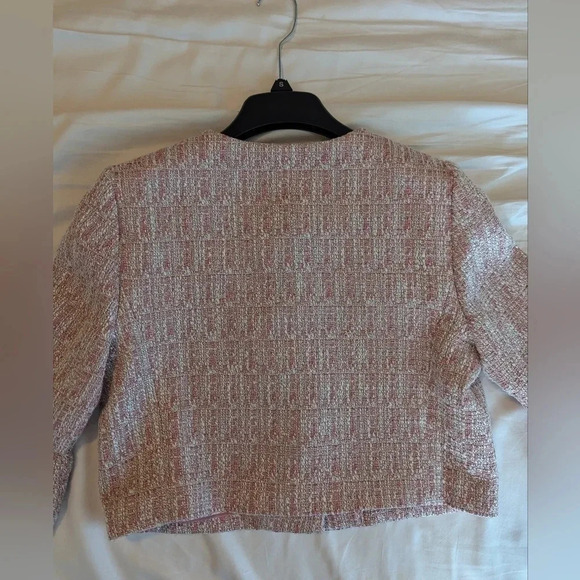 NWT Gal Meets Glam Clarissa Pink Tweed Jacket Small / 6 - Picture 5 of 11